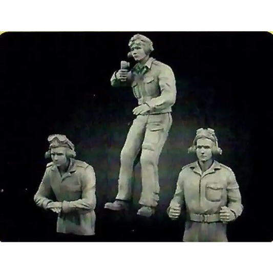 1/35 3pcs Resin Model Kit British Soldiers Tank Crew WW2 Unpainted - Model-Fan-Store