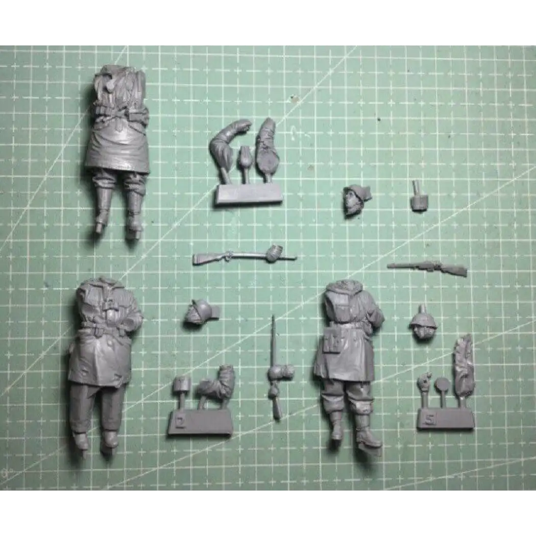 1/35 3pcs Resin Model Kit German Soldiers Infantry WW2 Unpainted - Model-Fan-Store