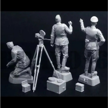 1/35 3pcs Resin Model Kit German Soldiers take a Photo with Device WW2 Unpainted - Model-Fan-Store