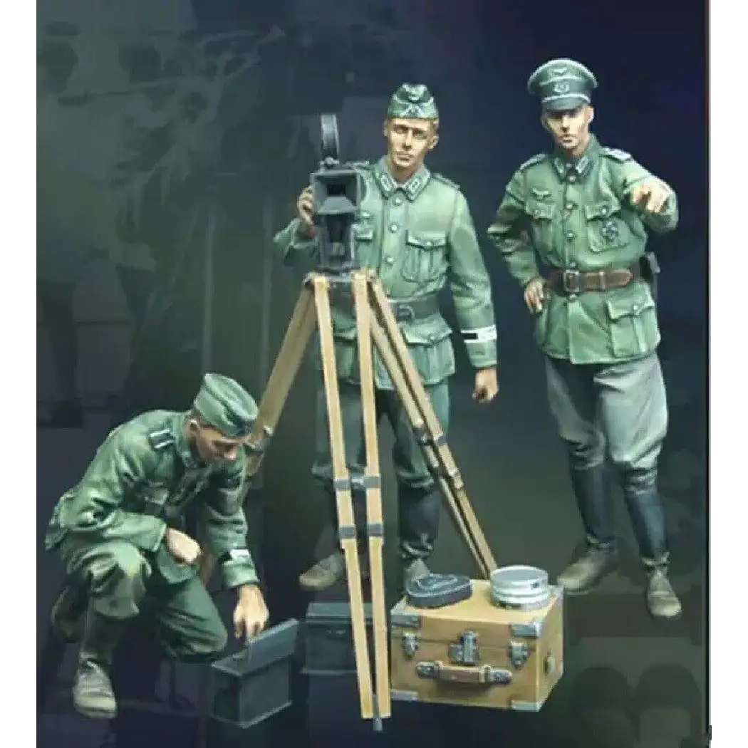 1/35 3pcs Resin Model Kit German Soldiers take a Photo with Device WW2 Unpainted - Model-Fan-Store