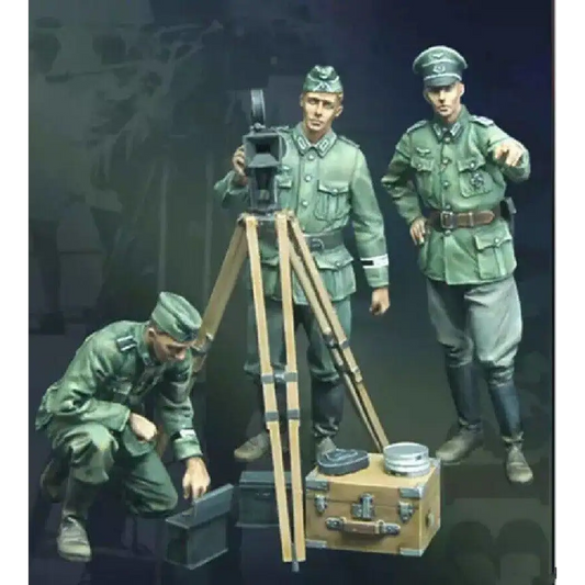 1/35 3pcs Resin Model Kit German Soldiers take a Photo with Device WW2 Unpainted - Model-Fan-Store