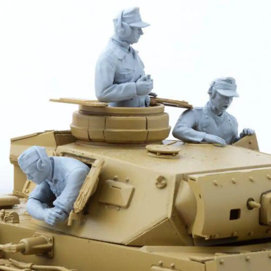 1/35 3pcs Resin Model Kit German Soldiers Tank Crew WW2 no tank Unpainted - Model-Fan-Store