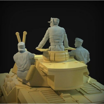 1/35 3pcs Resin Model Kit German Soldiers Tank Crew WW2 Unpainted - Model-Fan-Store