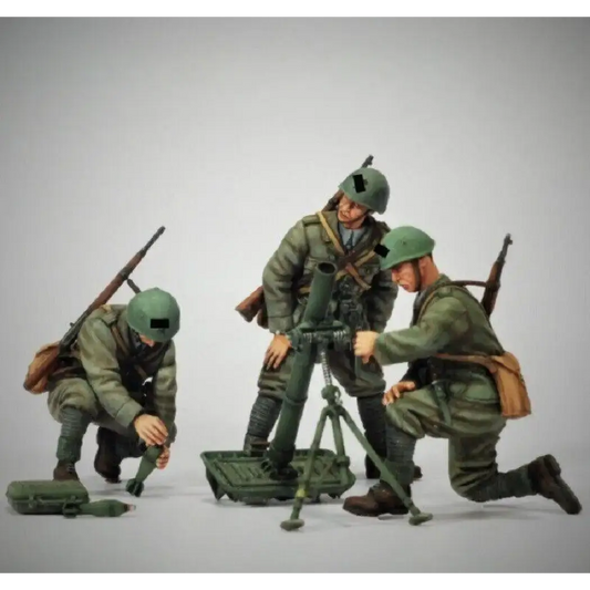 1/35 3pcs Resin Model Kit Italian Soldier Artillery WW2 Unpainted