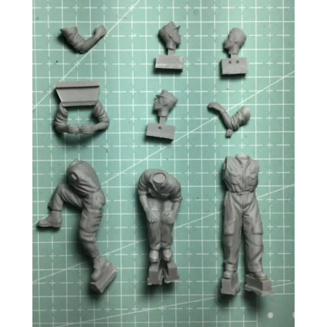 1/35 3pcs Resin Model Kit Italian Soldiers Engineers Repair WW2 Unpainted - Model-Fan-Store