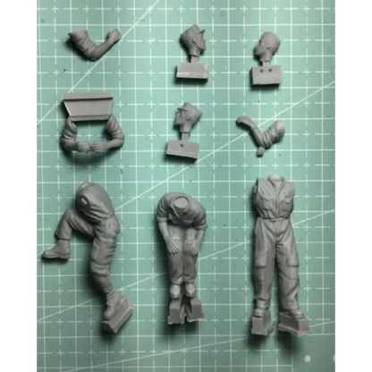 1/35 3pcs Resin Model Kit Italian Soldiers Engineers Repair WW2 Unpainted - Model-Fan-Store