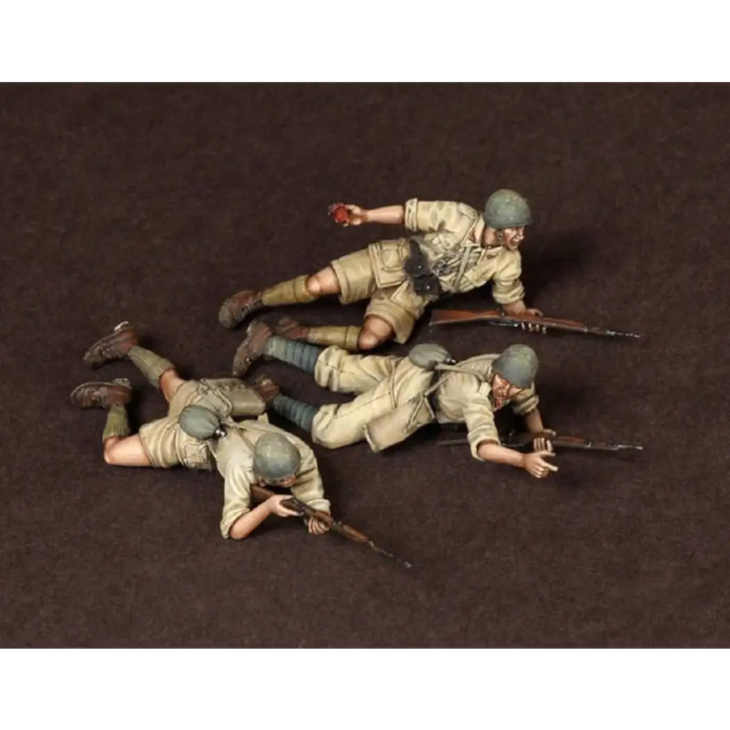 1/35 3pcs Resin Model Kit Italian Soldiers Infantry North Africa WW2 Unpainted - Model-Fan-Store