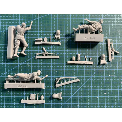 1/35 3pcs Resin Model Kit Italian Soldiers Infantry North Africa WW2 Unpainted - Model-Fan-Store