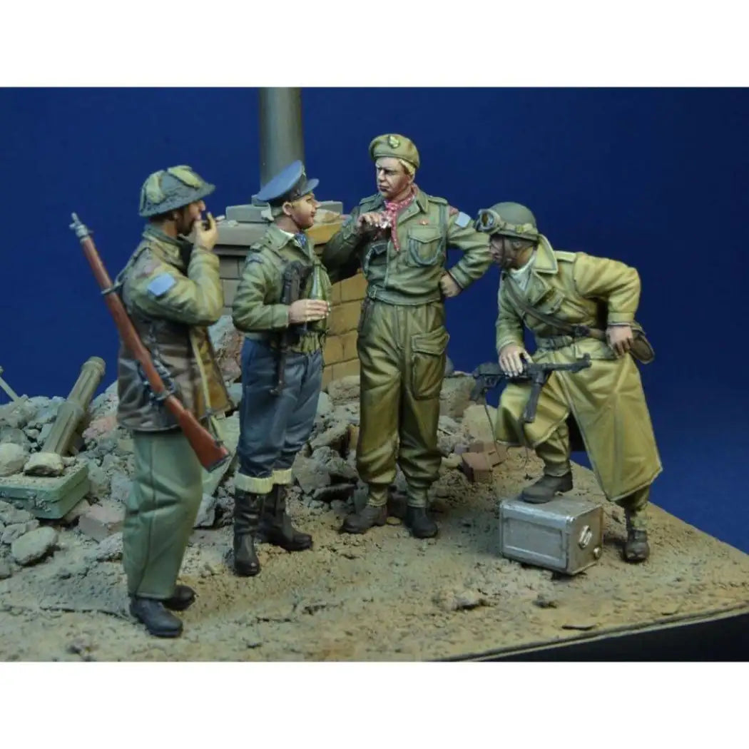 1/35 4pcs Resin Model Kit Canadian Soldiers in Normandy WW2 Unpainted - Model-Fan-Store