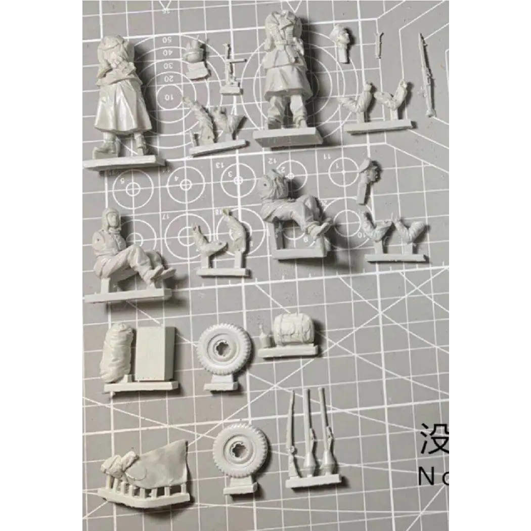 1/35 4pcs Resin Model Kit German Soldiers Infantry no car WW2 Unpainted - Model-Fan-Store