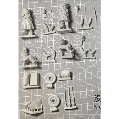 1/35 4pcs Resin Model Kit German Soldiers Infantry no car WW2 Unpainted - Model-Fan-Store