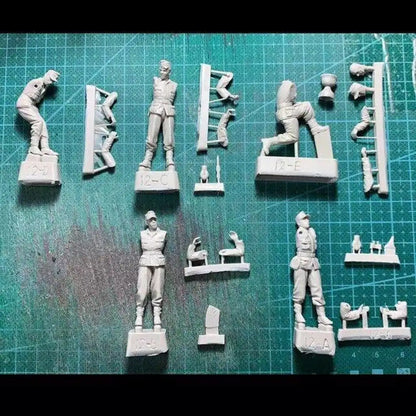 1/35 5pcs Resin Model Kit German Soldiers Artillery no gun WW2 Unpainted - Model-Fan-Store