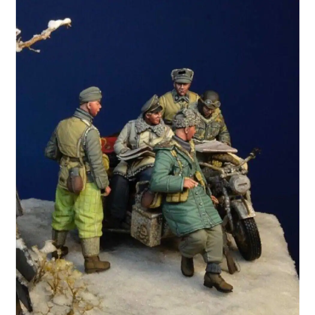1/35 5pcs Resin Model Kit German Soldiers Infantry WW2 no moto Unpainted - Model-Fan-Store