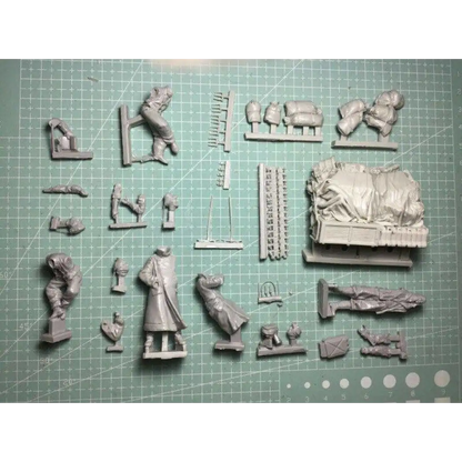 1/35 5pcs Resin Model Kit German Soldiers Tank Crew no tank WW2 Unpainted - Model-Fan-Store