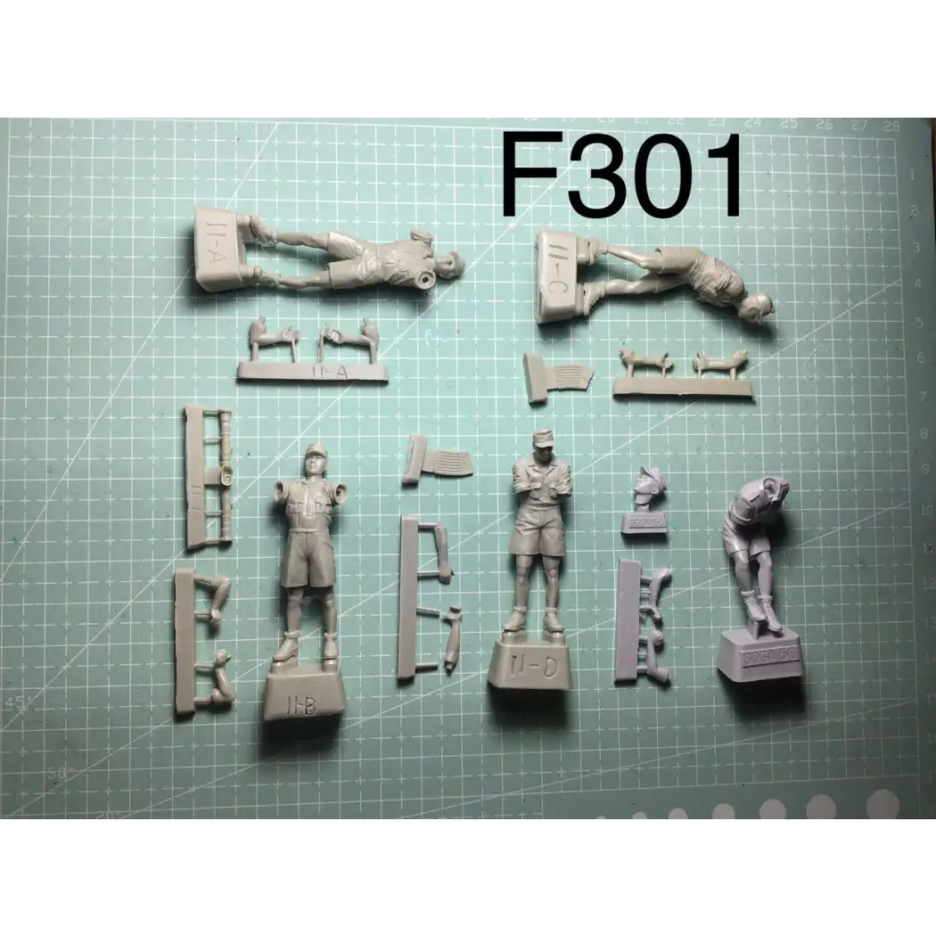 1/35 6pcs Resin Model Kit German Soldiers Artillery Africa WW2 Unpainted - Model-Fan-Store