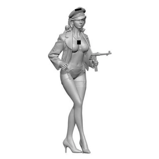 1/35 Resin Model Kit German Officer Beautiful Girl WW2 Fantasy Unpainted B1 - Model-Fan-Store