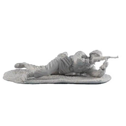 1/35 Resin Model Kit German Soldier Infantryman Shooting Position WW2 Unpainted - Model-Fan-Store