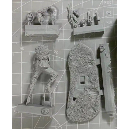 1/35 Resin Model Kit German Soldier Infantryman Shooting Position WW2 Unpainted - Model-Fan-Store