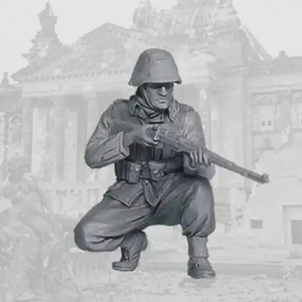 1/35 Resin Model Kit German Soldier Infantryman Shooting Position WW2 Unpainted - Model-Fan-Store