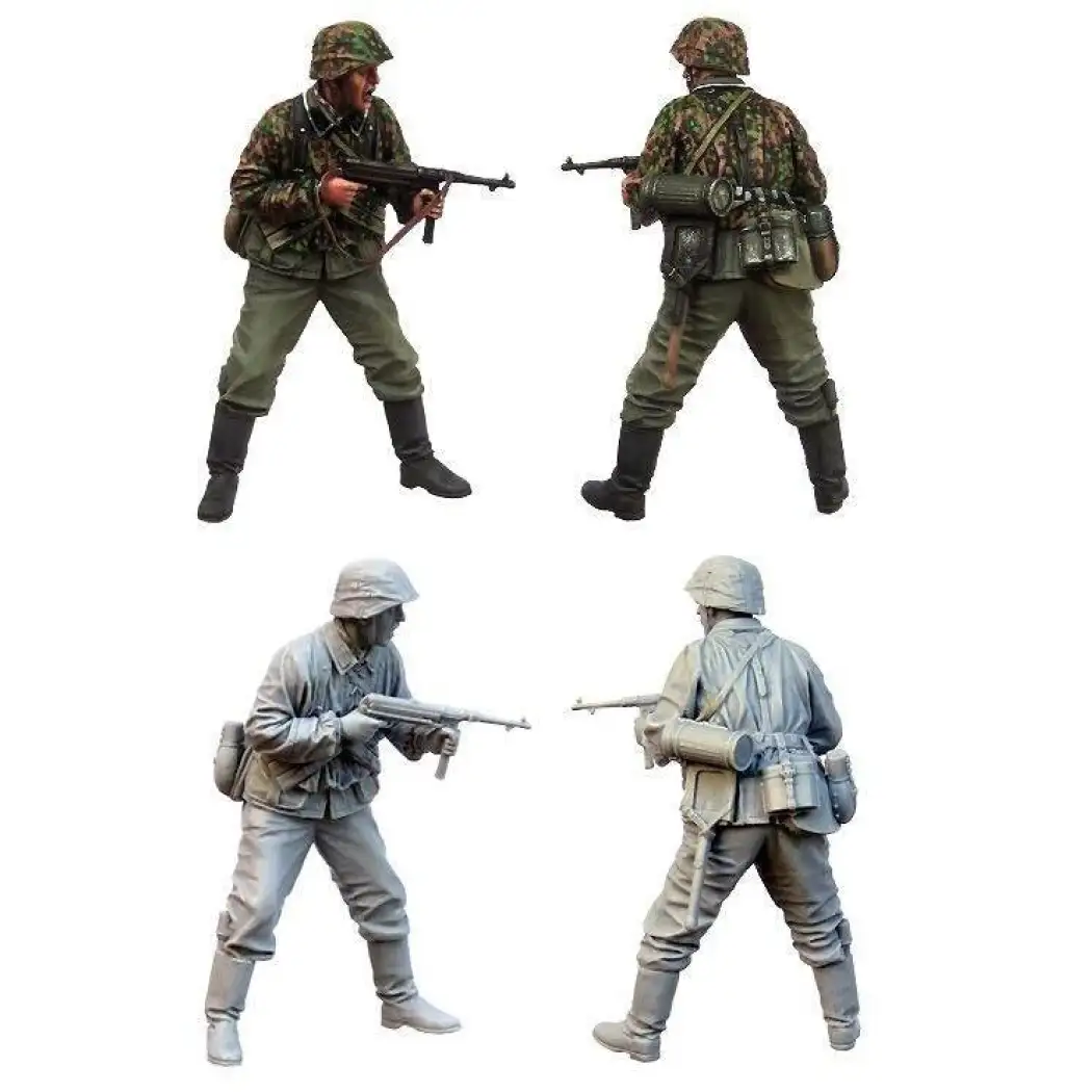 1/35 Resin Model Kit German Soldier Infantryman Shooting Position WW2 Unpainted - Model-Fan-Store