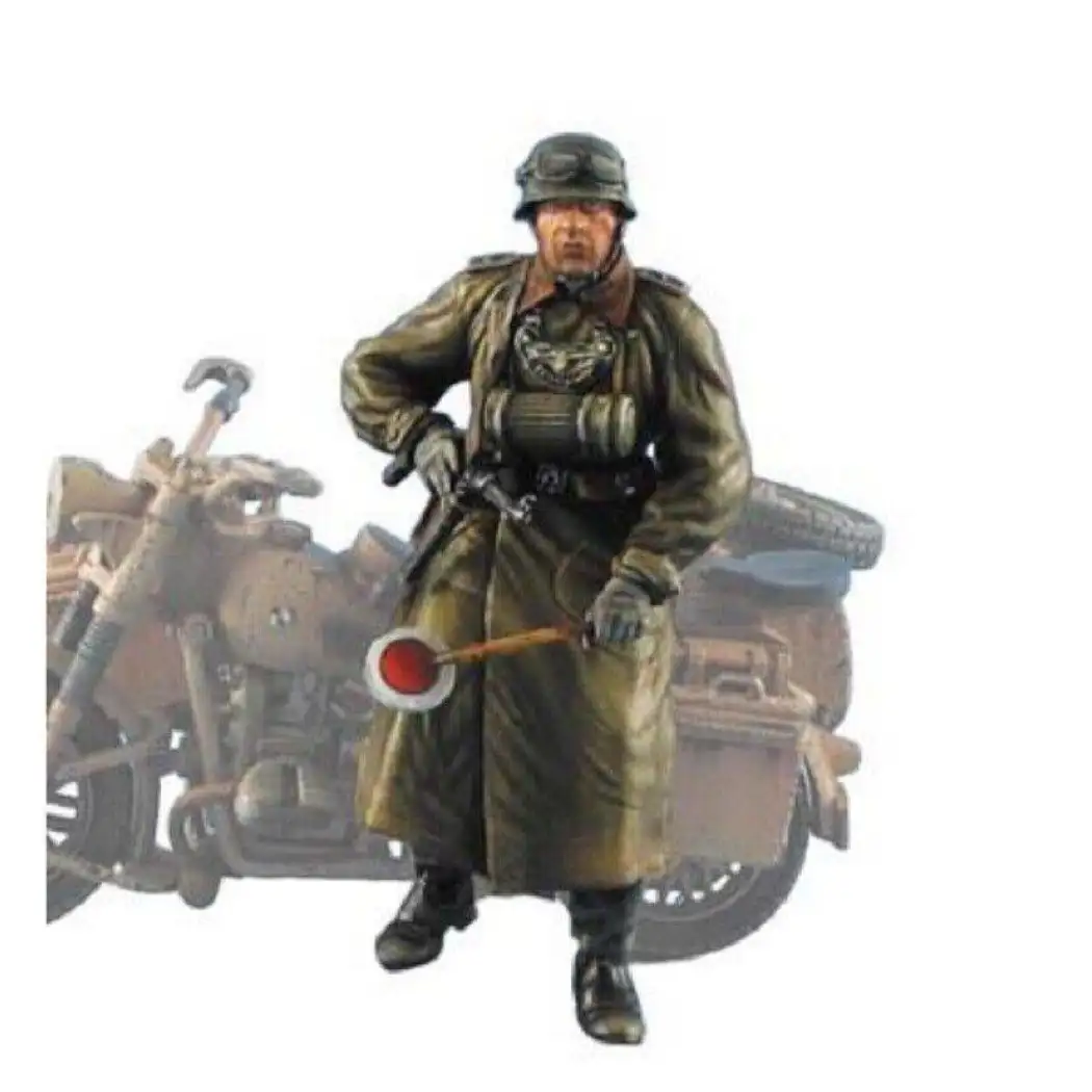 1/35 Resin Model Kit German Soldier Motorcyclist WW2 Unpainted - Model-Fan-Store