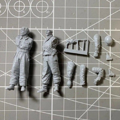 1/35 Resin Model Kit German Soldiers Infantry Winter WW2 Unpainted - Model-Fan-Store