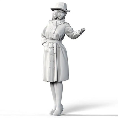 1/35 Resin Model Kit Girl Woman European Citizen WW2 Unpainted B1 - Model-Fan-Store