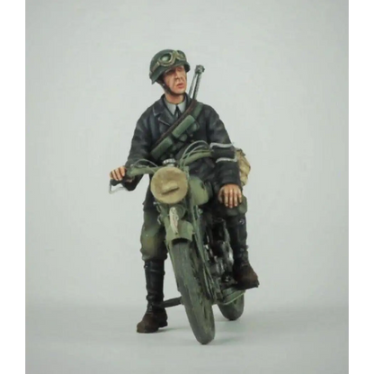 1/35 Resin Model Kit Italian Soldier Motorcyclist no moto WW2 Unpainted - Model-Fan-Store