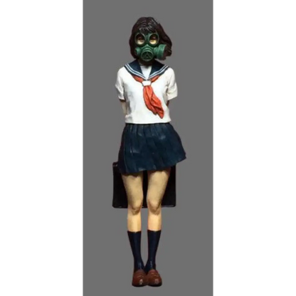 1/35 Resin Model Kit Modern Asian Girl in a Gas Mask Schoolgirl Unpainted - Model-Fan-Store