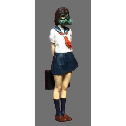 1/35 Resin Model Kit Modern Asian Girl in a Gas Mask Schoolgirl Unpainted - Model-Fan-Store