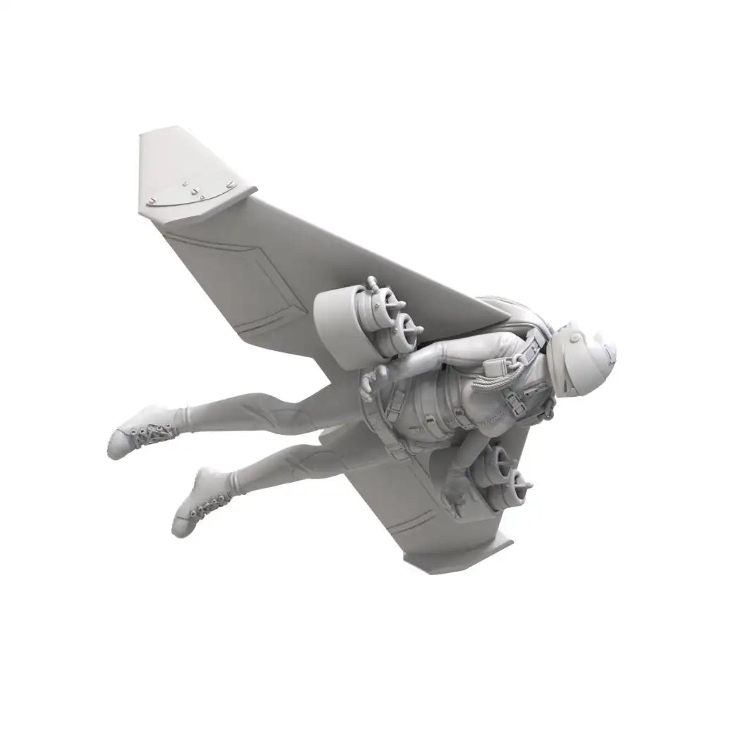 1/35 Resin Model Kit Modern Beautiful Girl Jetpack Wing Unpainted B1 - Model-Fan-Store