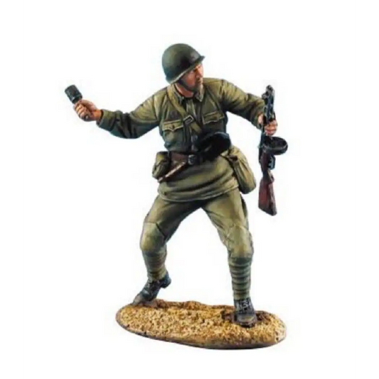 1/35 Resin Model Kit Soviet Soldier Infantryman Throws a Grenade WW2 Unpainted - Model-Fan-Store