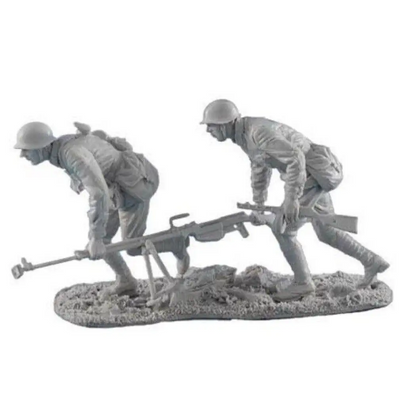 1/35 Resin Model Kit Soviet Soldiers Machine Gunners WW2 Unpainted - Model-Fan-Store