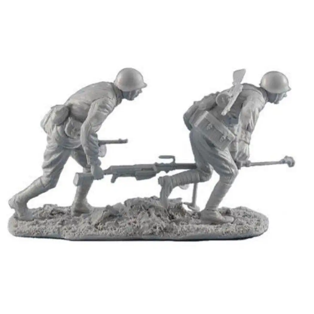 1/35 Resin Model Kit Soviet Soldiers Machine Gunners WW2 Unpainted - Model-Fan-Store