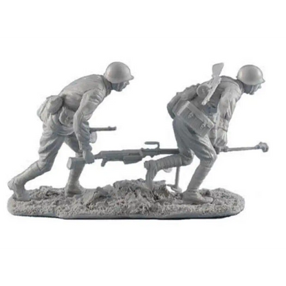 1/35 Resin Model Kit Soviet Soldiers Machine Gunners WW2 Unpainted - Model-Fan-Store