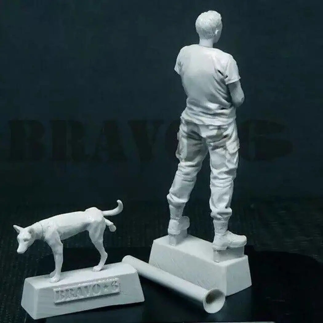 1/35 Resin Model Kit Vietnam War US Army Soldier with Dog Unpainted - Model-Fan-Store