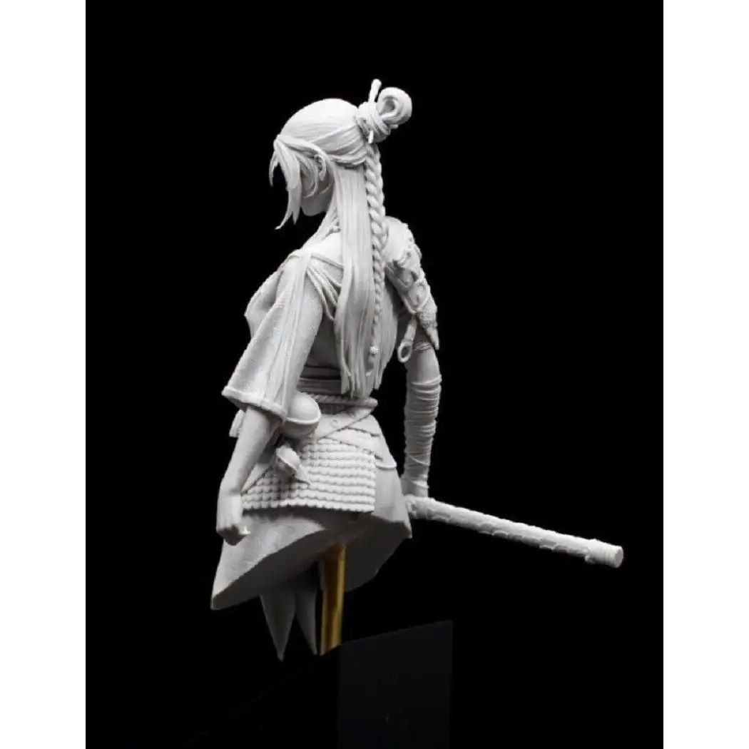 Unpainted Model Kit 1/9 BUST 115mm Resin Model Kit Asian Beautiful Girl Kunoichi Unpainted ...
