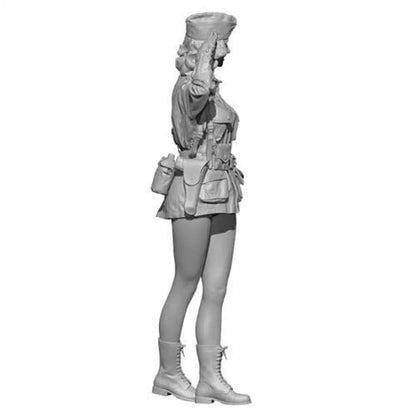 1/9 Resin Model Kit German Soldier Beautiful Girl WW2 Pin Up Unpainted - Model-Fan-Store