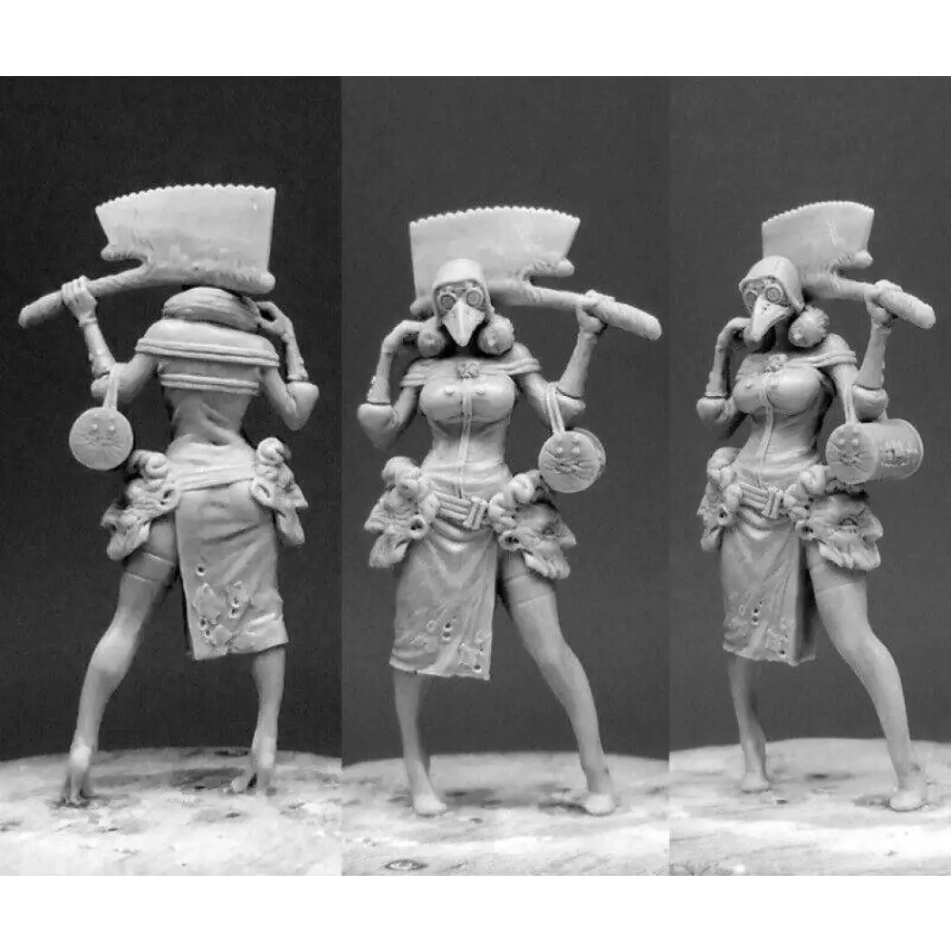 30mm Resin Model Kit Girl Woman Wanderer Raven Fantasy Unpainted