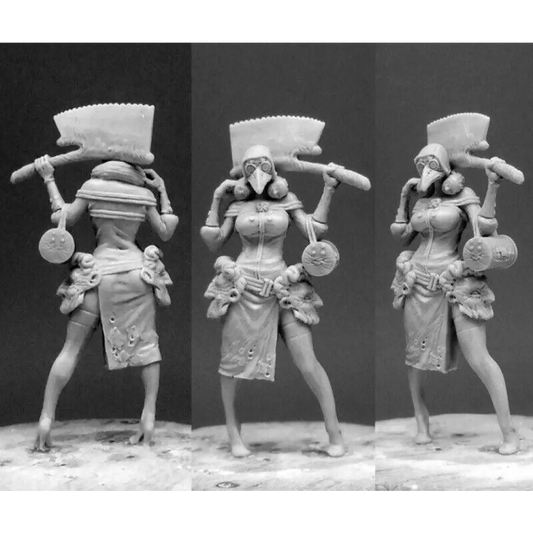 30mm Resin Model Kit Girl Woman Wanderer Raven Fantasy Unpainted - Model-Fan-Store