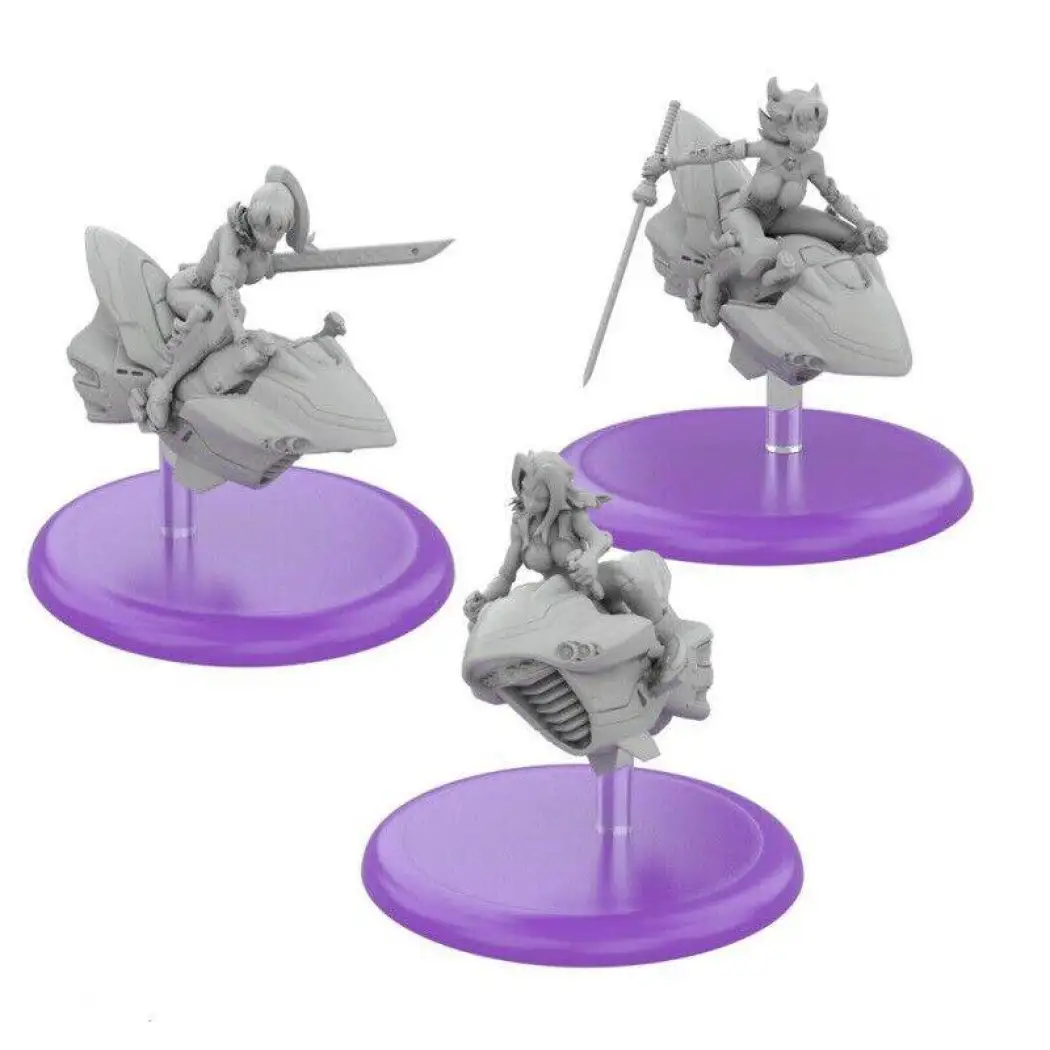 40mm 3pcs Resin Cyberpunk Model Kit Beautiful Girls Unpainted - Model-Fan-Store