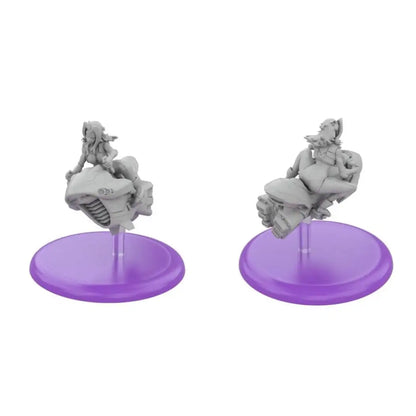 40mm 3pcs Resin Cyberpunk Model Kit Beautiful Girls Unpainted - Model-Fan-Store