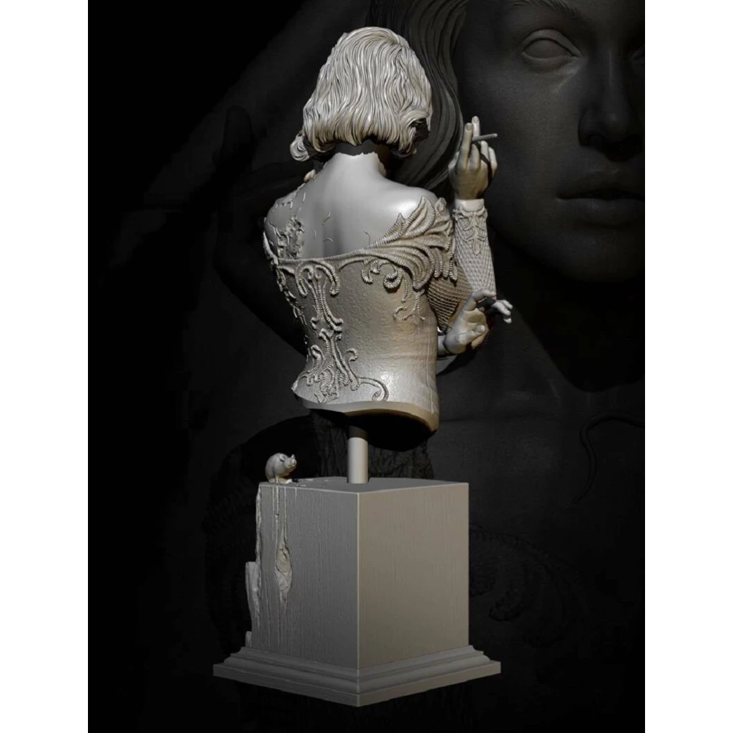 1/10 BUST Resin Model Kit Beautiful Girl Madam Plague Unpainted - Model-Fan-Store