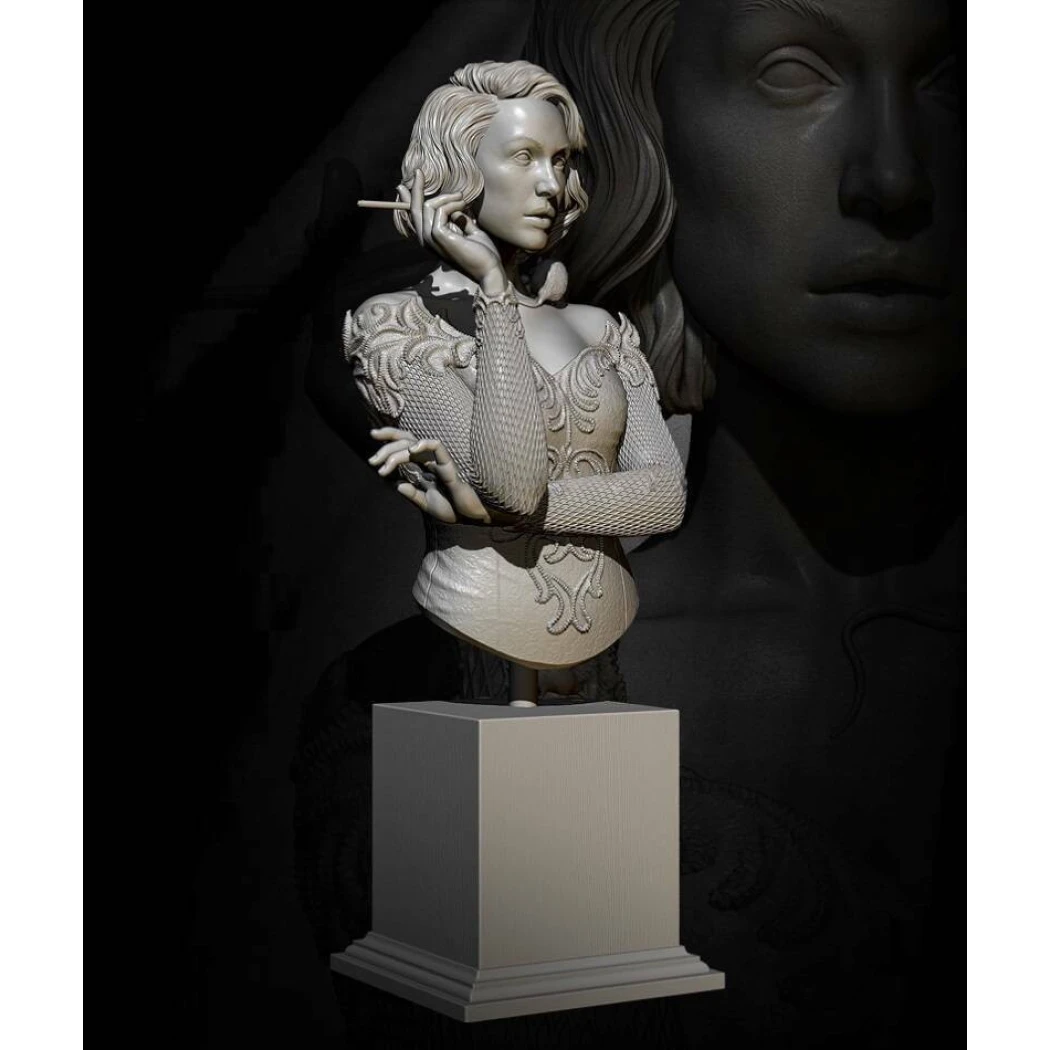 1/10 BUST Resin Model Kit Beautiful Girl Madam Plague Unpainted - Model-Fan-Store