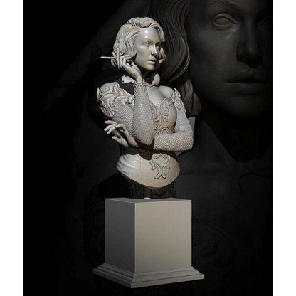 1/10 BUST Resin Model Kit Beautiful Girl Madam Plague Unpainted - Model-Fan-Store