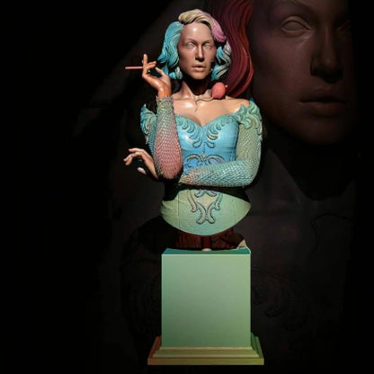 1/10 BUST 3D Print Model Kit Beautiful Girl Madam Plague Unpainted