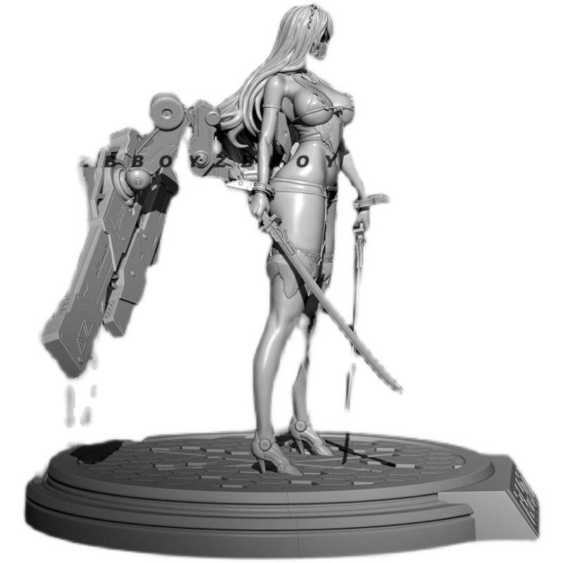 1/24 75mm Resin Cyberpunk Model Kit Space Beautiful Girl Fantasy TD-3170 Unpainted - Model-Fan-Store