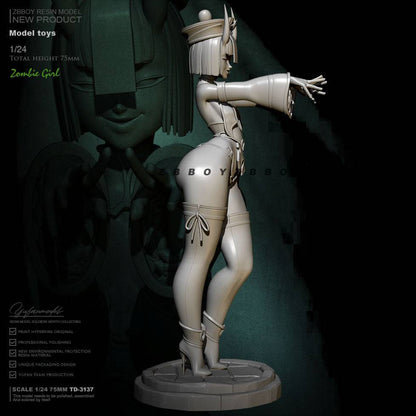 1/24 75mm Resin Model Kit Asian Beautiful Girl Devil Fantasy TD-3137 Unpainted XXX - Model-Fan-Store