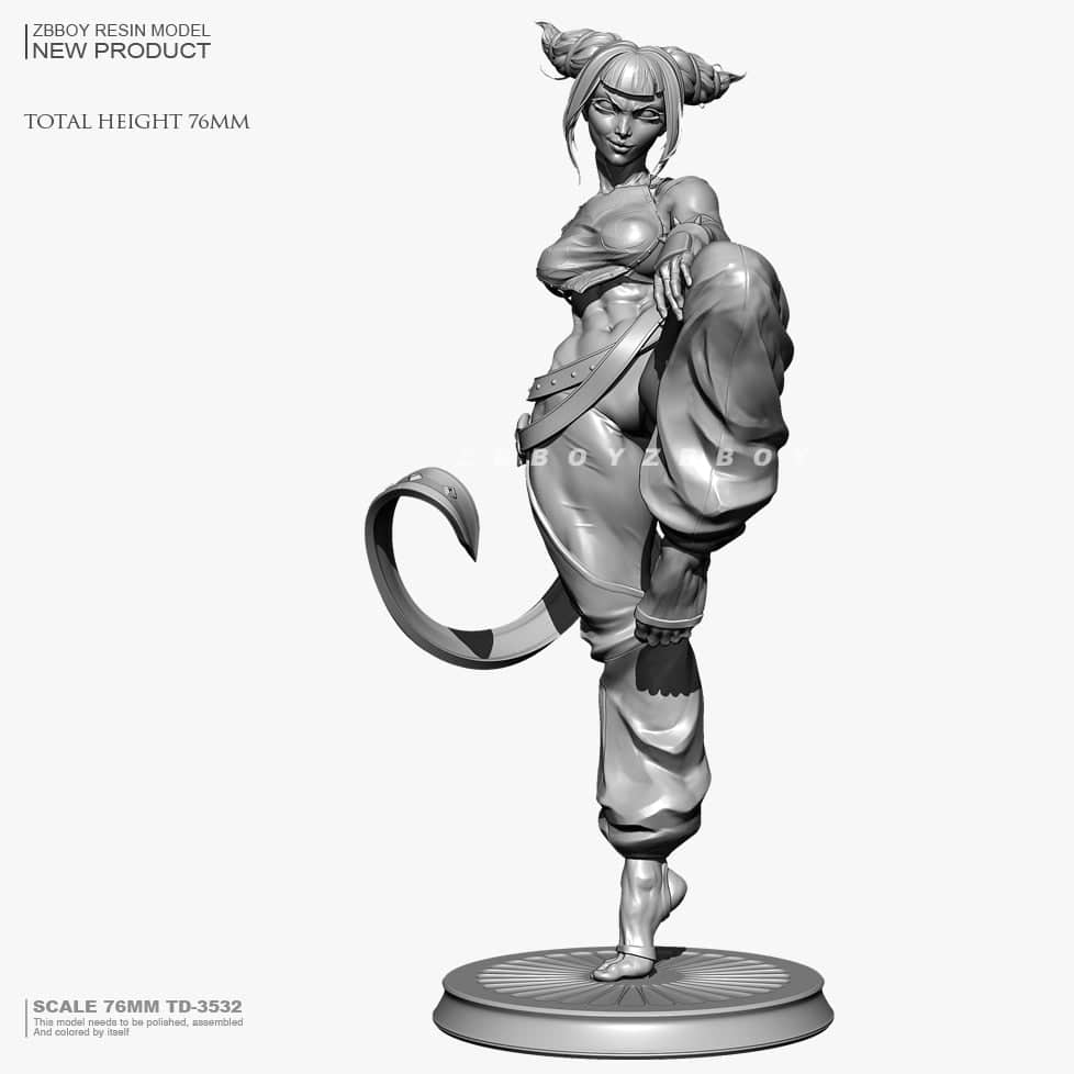 1/24 75mm Resin Model Kit Beautiful Girl Fighter Fantasy TD-3532 Unpainted - Model-Fan-Store