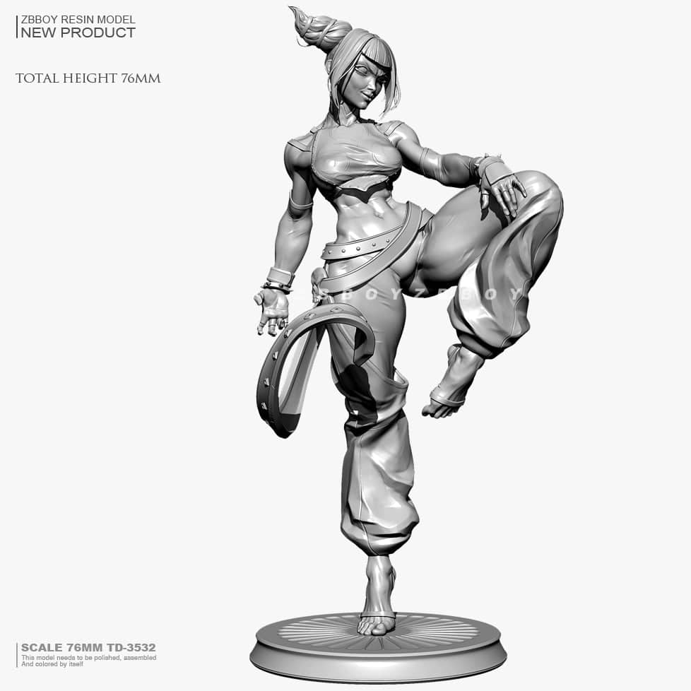 1/24 75mm Resin Model Kit Beautiful Girl Fighter Fantasy TD-3532 Unpainted - Model-Fan-Store